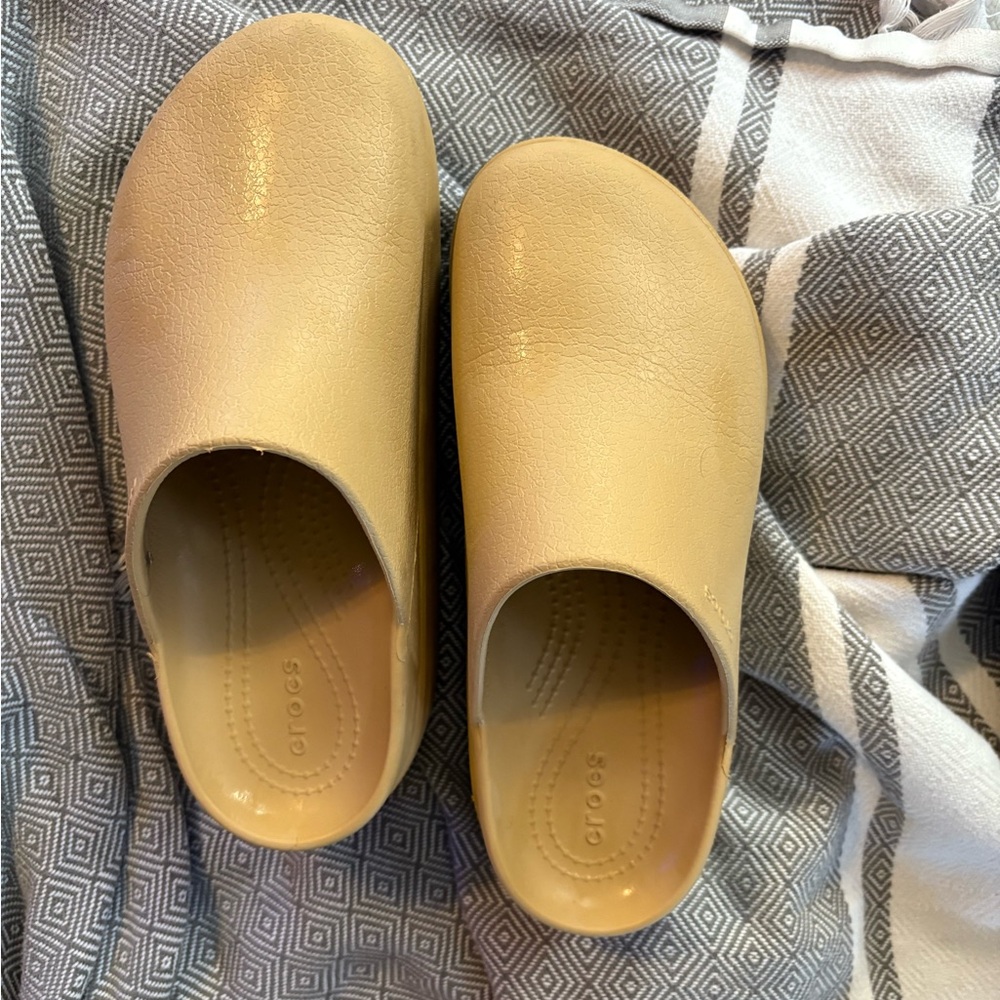 Crocs Tan Platform Clogs - image 2